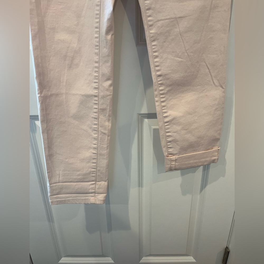 Ann Taylor Loft Modern Straight Creamy Light Pink Color Pants Size 8 - Picture 2 of 7